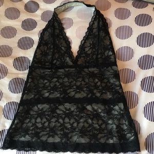 Super cute black lace tank
